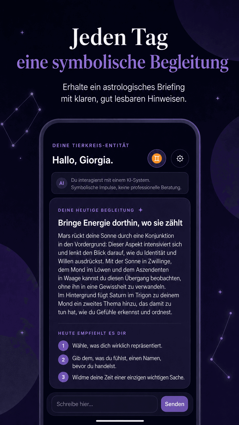 Privater und persönlicher Astrologie-Weg