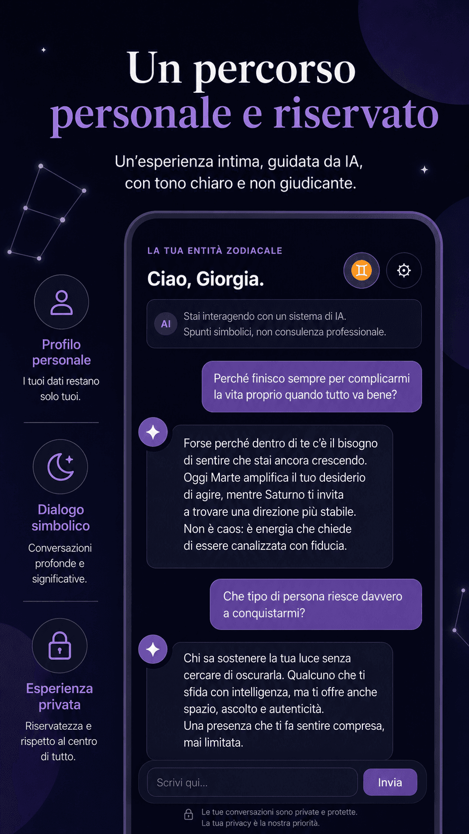 Percorso astrologico personale e riservato